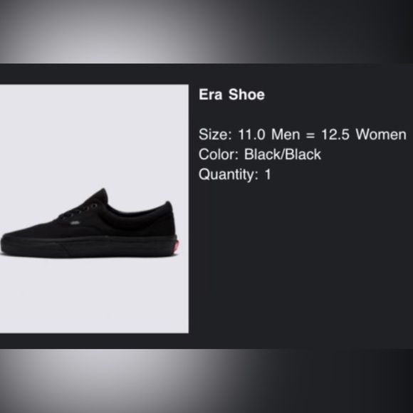 Vans Era Black Shoes Never Been Worn - Picture 3 of 5
